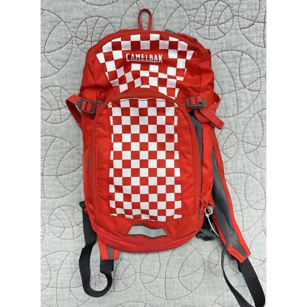 CamelBak Mini M.U.L.E. Hydration Backpack Red Checked / Kids One Size